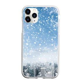 Чехол для iPhone 11 Pro Max матовый с принтом Снежный город , Силикон |  | Тематика изображения на принте: город | зима | природа | снег | снегопад