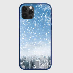 Чехол для iPhone 12 Pro Max с принтом Снежный город , Силикон |  | Тематика изображения на принте: город | зима | природа | снег | снегопад
