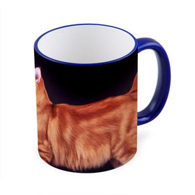 Кружка 3D с принтом Рыжий кот , керамика | ёмкость 330 мл | Тематика изображения на принте: домашняя | животное | кот | котэ | кошка | рыжая