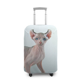 Чехол для чемодана 3D с принтом Сфинкс , 86% полиэфир, 14% спандекс | двустороннее нанесение принта, прорези для ручек и колес | домашняя | животное | кот | котэ | кошка | сфинкс