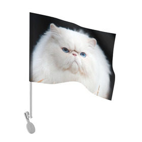 Флаг для автомобиля с принтом Персидский кот , 100% полиэстер | Размер: 30*21 см | Тематика изображения на принте: домашняя | животное | кот | котэ | кошка | персидский