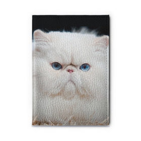 Обложка для автодокументов с принтом Персидский кот , натуральная кожа |  размер 19,9*13 см; внутри 4 больших “конверта” для документов и один маленький отдел — туда идеально встанут права | домашняя | животное | кот | котэ | кошка | персидский