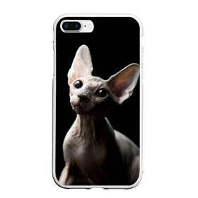 Чехол для iPhone 7Plus/8 Plus матовый с принтом Сфинкс , Силикон | Область печати: задняя сторона чехла, без боковых панелей | Тематика изображения на принте: домашняя | животное | кот | котэ | кошка | сфинкс