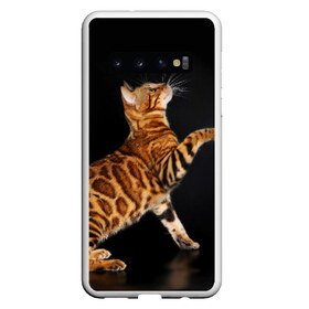 Чехол для Samsung Galaxy S10 с принтом Бенгальская кошка , Силикон | Область печати: задняя сторона чехла, без боковых панелей | Тематика изображения на принте: бенгальская | домашняя | животное | кот | котэ | кошка