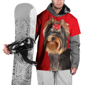 Накидка на куртку 3D с принтом Йоркширский терьер , 100% полиэстер |  | Тематика изображения на принте: животное | йоркширский терьер | порода | собака
