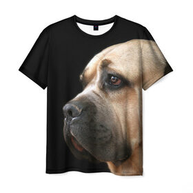 Мужская футболка 3D с принтом Канне корсо , 100% полиэфир | прямой крой, круглый вырез горловины, длина до линии бедер | Тематика изображения на принте: животное | канне корсо | порода | собака