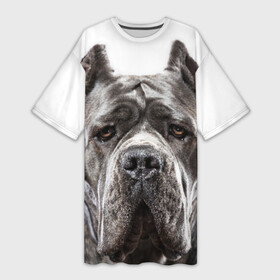 Платье-футболка 3D с принтом Канне корсо ,  |  | Тематика изображения на принте: животное | канне корсо | порода | собака
