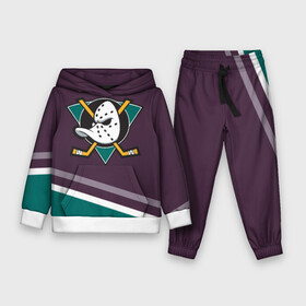 Детский костюм 3D (с толстовкой) с принтом Anaheim Ducks Selanne ,  |  | anaheim ducks | hockey | nhl | нхл | спорт | хоккей