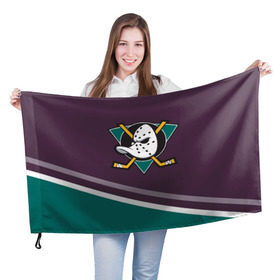 Флаг 3D с принтом Anaheim Ducks Selanne , 100% полиэстер | плотность ткани — 95 г/м2, размер — 67 х 109 см. Принт наносится с одной стороны | anaheim ducks | hockey | nhl | нхл | спорт | хоккей