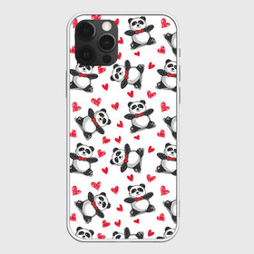 Чехол для iPhone 12 Pro Max с принтом Панда и любовь , Силикон |  | 14 февраля | bears | love | love you | валентин | влюбленные | день святого валентина | лав | любовь | медведб | медведи | мишки | подарок девушке | подарок парню