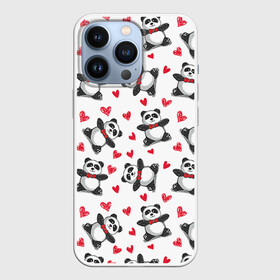 Чехол для iPhone 13 Pro с принтом Панда и любовь ,  |  | 14 февраля | bears | love | love you | валентин | влюбленные | день святого валентина | лав | любовь | медведб | медведи | мишки | подарок девушке | подарок парню