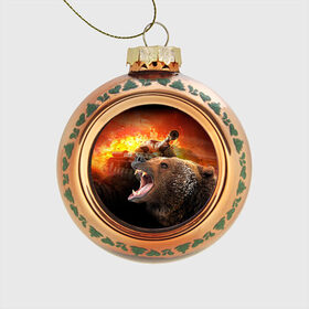 Стеклянный ёлочный шар с принтом Защитник , Стекло | Диаметр: 80 мм | 23 | 23 февраля | russia | герб | медведь | миша | мишка | подарок | подарок любимому | подарок мужу | подарок мужчине | подарок на 23 февраля | подарок парню | россия | танк