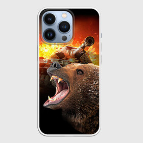 Чехол для iPhone 13 Pro с принтом Защитник ,  |  | 23 | 23 февраля | russia | герб | медведь | миша | мишка | подарок | подарок любимому | подарок мужу | подарок мужчине | подарок на 23 февраля | подарок парню | россия | танк