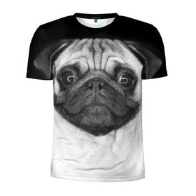 Мужская футболка 3D спортивная с принтом Мопс , 100% полиэстер с улучшенными характеристиками | приталенный силуэт, круглая горловина, широкие плечи, сужается к линии бедра | животное | мопс | порода | собака