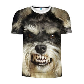 Мужская футболка 3D спортивная с принтом Цвергшнауцер , 100% полиэстер с улучшенными характеристиками | приталенный силуэт, круглая горловина, широкие плечи, сужается к линии бедра | Тематика изображения на принте: животное | порода | собака | цвергшнауцер