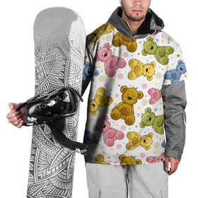 Накидка на куртку 3D с принтом Медвежата , 100% полиэстер |  | 14 февраля | bears | teddy | валентин | день святого валентина | игрушки | медведи | милый | мимими | мишка | мишки | подарки | подарок | подарок девушке | подарок парню | тедди