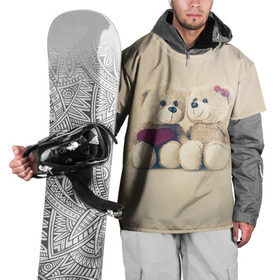 Накидка на куртку 3D с принтом Love teddy bears , 100% полиэстер |  | 14 февраля | bears | teddy | валентин | день святого валентина | игрушки | медведи | милый | мимими | мишка | мишки | подарки | подарок | подарок девушке | подарок парню | тедди