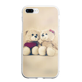 Чехол для iPhone 7Plus/8 Plus матовый с принтом Love teddy bears , Силикон | Область печати: задняя сторона чехла, без боковых панелей | Тематика изображения на принте: 14 февраля | bears | teddy | валентин | день святого валентина | игрушки | медведи | милый | мимими | мишка | мишки | подарки | подарок | подарок девушке | подарок парню | тедди