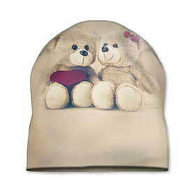 Шапка 3D с принтом Love teddy bears , 100% полиэстер | универсальный размер, печать по всей поверхности изделия | Тематика изображения на принте: 14 февраля | bears | teddy | валентин | день святого валентина | игрушки | медведи | милый | мимими | мишка | мишки | подарки | подарок | подарок девушке | подарок парню | тедди