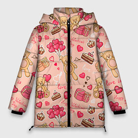 Женская зимняя куртка 3D с принтом Медвежата , верх — 100% полиэстер; подкладка — 100% полиэстер; утеплитель — 100% полиэстер | длина ниже бедра, силуэт Оверсайз. Есть воротник-стойка, отстегивающийся капюшон и ветрозащитная планка. 

Боковые карманы с листочкой на кнопках и внутренний карман на молнии | 14 февраля | bears | teddy | валентин | день святого валентина | игрушки | медведи | милый | мимими | мишка | мишки | подарки | подарок | подарок девушке | подарок парню | тедди