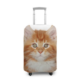 Чехол для чемодана 3D с принтом Рыжий котенок , 86% полиэфир, 14% спандекс | двустороннее нанесение принта, прорези для ручек и колес | животное | порода | рыжий котенок