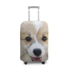 Чехол для чемодана 3D с принтом Пемброк-вельш-корги, собака, п , 86% полиэфир, 14% спандекс | двустороннее нанесение принта, прорези для ручек и колес | животное | пемброк вельш корги | порода | собака