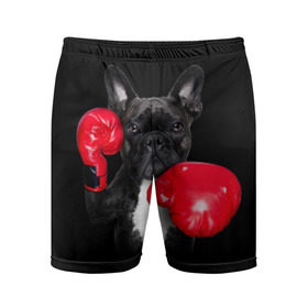 Мужские шорты 3D спортивные с принтом Французский бульдог ,  |  | бокс | перчатки | собака | французский бульдог