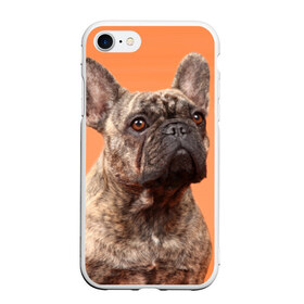 Чехол для iPhone 7/8 матовый с принтом Французский бульдог , Силикон | Область печати: задняя сторона чехла, без боковых панелей | животное | порода | собака | французский бульдог