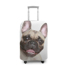 Чехол для чемодана 3D с принтом Французский бульдог , 86% полиэфир, 14% спандекс | двустороннее нанесение принта, прорези для ручек и колес | животное | порода | собака | французский бульдог