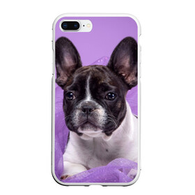 Чехол для iPhone 7Plus/8 Plus матовый с принтом Французский бульдог , Силикон | Область печати: задняя сторона чехла, без боковых панелей | животное | порода | собака | французский бульдог