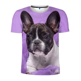 Мужская футболка 3D спортивная с принтом Французский бульдог , 100% полиэстер с улучшенными характеристиками | приталенный силуэт, круглая горловина, широкие плечи, сужается к линии бедра | животное | порода | собака | французский бульдог