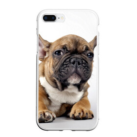 Чехол для iPhone 7Plus/8 Plus матовый с принтом Французский бульдог , Силикон | Область печати: задняя сторона чехла, без боковых панелей | животное | порода | собака | французский бульдог