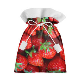 Подарочный 3D мешок с принтом Клубничная , 100% полиэстер | Размер: 29*39 см | strawberry | vegan | vegetarian | веган | вегетарианство | йога | клубника | фитнес
