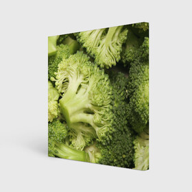 Холст квадратный с принтом Брокколи , 100% ПВХ |  | Тематика изображения на принте: vegan | vegetarian | брокколи | будизм | веган | вегетарианство | йога | сыроедение | фитнес