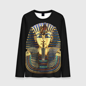 Мужской лонгслив 3D с принтом Фараон Тутанхамон , 100% полиэстер | длинные рукава, круглый вырез горловины, полуприлегающий силуэт | Тематика изображения на принте: египет | тутанхамон | фараон | фараон тутанхамонмаска фараона