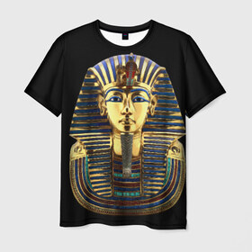 Мужская футболка 3D с принтом Фараон Тутанхамон , 100% полиэфир | прямой крой, круглый вырез горловины, длина до линии бедер | египет | тутанхамон | фараон | фараон тутанхамонмаска фараона