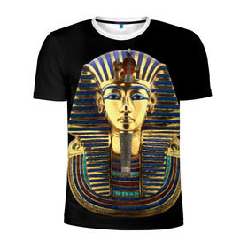 Мужская футболка 3D спортивная с принтом Фараон Тутанхамон , 100% полиэстер с улучшенными характеристиками | приталенный силуэт, круглая горловина, широкие плечи, сужается к линии бедра | египет | тутанхамон | фараон | фараон тутанхамонмаска фараона