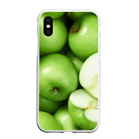 Чехол для iPhone XS Max матовый с принтом Яблочная , Силикон | Область печати: задняя сторона чехла, без боковых панелей | вегетарианство | яблоко