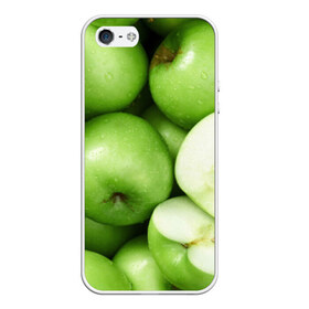Чехол силиконовый для Телефон Apple iPhone 5/5S с принтом Яблочная , Силикон | Область печати: задняя сторона чехла, без боковых панелей | вегетарианство | яблоко