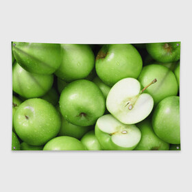 Флаг-баннер с принтом Яблочная , 100% полиэстер | размер 67 х 109 см, плотность ткани — 95 г/м2; по краям флага есть четыре люверса для крепления | вегетарианство | яблоко