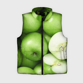 Женский жилет утепленный 3D с принтом Яблочная ,  |  | вегетарианство | яблоко