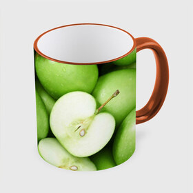 Кружка 3D с принтом Яблочная , керамика | ёмкость 330 мл | Тематика изображения на принте: вегетарианство | яблоко