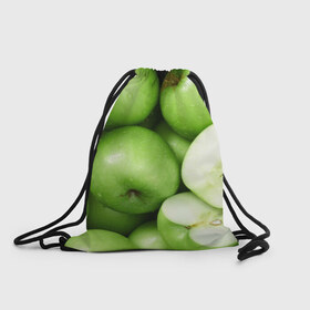 Рюкзак-мешок 3D с принтом Яблочная , 100% полиэстер | плотность ткани — 200 г/м2, размер — 35 х 45 см; лямки — толстые шнурки, застежка на шнуровке, без карманов и подкладки | вегетарианство | яблоко