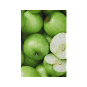 Обложка для паспорта матовая кожа с принтом Яблочная , натуральная матовая кожа | размер 19,3 х 13,7 см; прозрачные пластиковые крепления | вегетарианство | яблоко