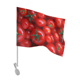 Флаг для автомобиля с принтом Томатная , 100% полиэстер | Размер: 30*21 см | tomato | vegan | vegetarian | будизм | веган | вегетарианство | йога | помидор | сыроедение | томат | фитнес | ягода