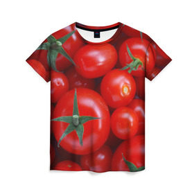 Женская футболка 3D с принтом Томатная , 100% полиэфир ( синтетическое хлопкоподобное полотно) | прямой крой, круглый вырез горловины, длина до линии бедер | tomato | vegan | vegetarian | будизм | веган | вегетарианство | йога | помидор | сыроедение | томат | фитнес | ягода