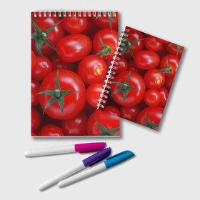 Блокнот с принтом Томатная , 100% бумага | 48 листов, плотность листов — 60 г/м2, плотность картонной обложки — 250 г/м2. Листы скреплены удобной пружинной спиралью. Цвет линий — светло-серый
 | Тематика изображения на принте: tomato | vegan | vegetarian | будизм | веган | вегетарианство | йога | помидор | сыроедение | томат | фитнес | ягода