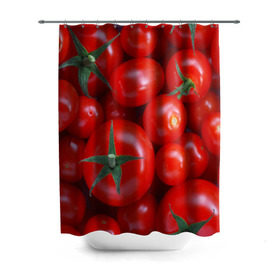 Штора 3D для ванной с принтом Томатная , 100% полиэстер | плотность материала — 100 г/м2. Стандартный размер — 146 см х 180 см. По верхнему краю — пластиковые люверсы для креплений. В комплекте 10 пластиковых колец | tomato | vegan | vegetarian | будизм | веган | вегетарианство | йога | помидор | сыроедение | томат | фитнес | ягода