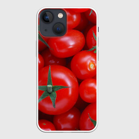 Чехол для iPhone 13 mini с принтом Томатная ,  |  | Тематика изображения на принте: tomato | vegan | vegetarian | будизм | веган | вегетарианство | йога | помидор | сыроедение | томат | фитнес | ягода