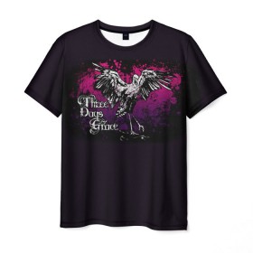 Мужская футболка 3D с принтом Three Days Grace 7 , 100% полиэфир | прямой крой, круглый вырез горловины, длина до линии бедер | three days grace